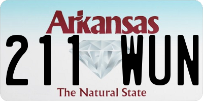 AR license plate 211WUN