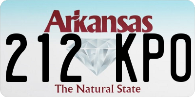 AR license plate 212KPO