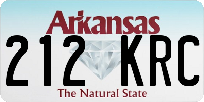 AR license plate 212KRC