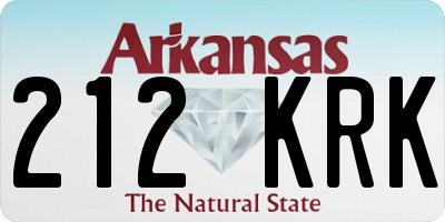 AR license plate 212KRK
