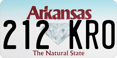 AR license plate 212KRO