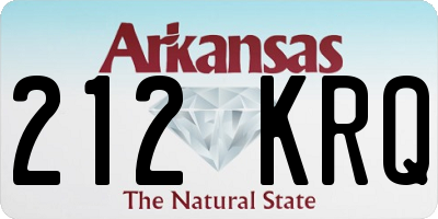 AR license plate 212KRQ