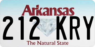 AR license plate 212KRY