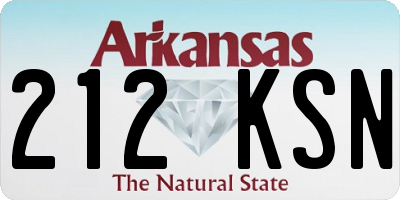 AR license plate 212KSN