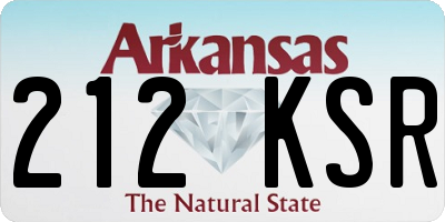 AR license plate 212KSR