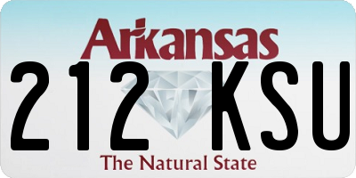 AR license plate 212KSU