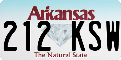 AR license plate 212KSW