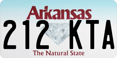 AR license plate 212KTA