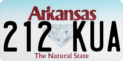 AR license plate 212KUA