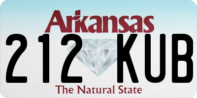 AR license plate 212KUB