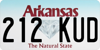 AR license plate 212KUD