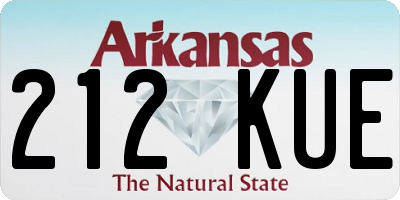 AR license plate 212KUE