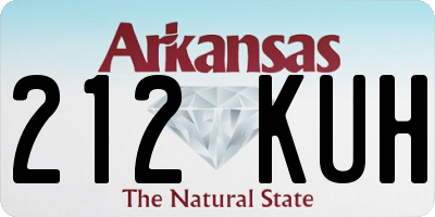 AR license plate 212KUH