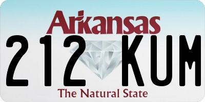 AR license plate 212KUM