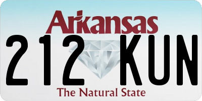AR license plate 212KUN