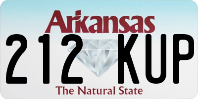 AR license plate 212KUP