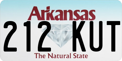 AR license plate 212KUT