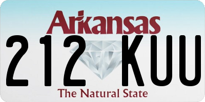 AR license plate 212KUU