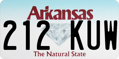 AR license plate 212KUW