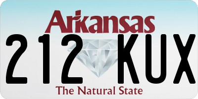 AR license plate 212KUX