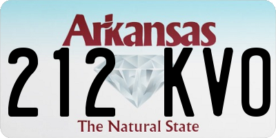 AR license plate 212KVO