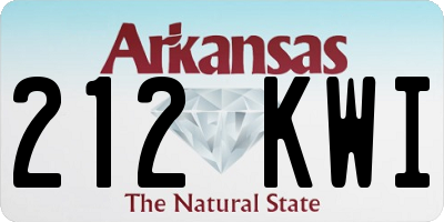 AR license plate 212KWI