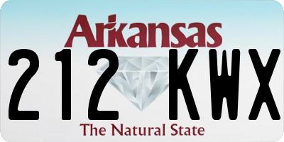 AR license plate 212KWX