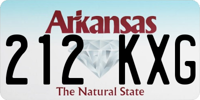 AR license plate 212KXG
