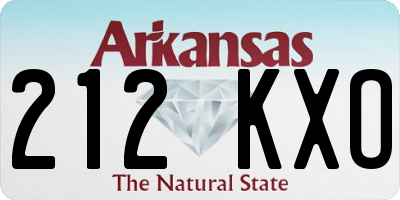 AR license plate 212KXO