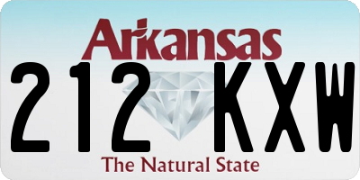 AR license plate 212KXW
