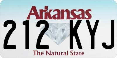 AR license plate 212KYJ