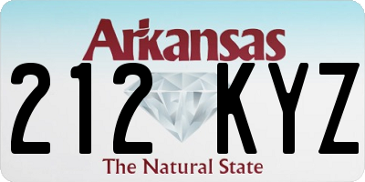 AR license plate 212KYZ