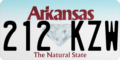 AR license plate 212KZW
