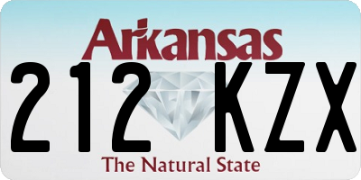 AR license plate 212KZX