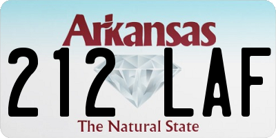 AR license plate 212LAF