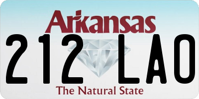 AR license plate 212LAO