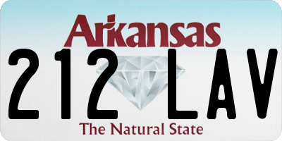 AR license plate 212LAV