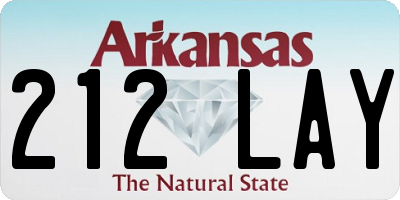 AR license plate 212LAY