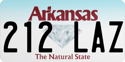 AR license plate 212LAZ