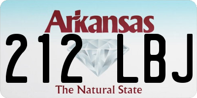 AR license plate 212LBJ