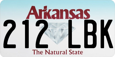 AR license plate 212LBK