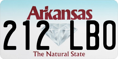 AR license plate 212LBO