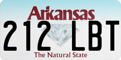 AR license plate 212LBT