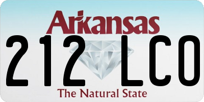 AR license plate 212LCO