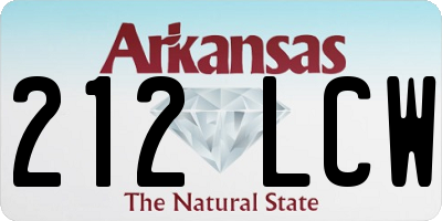 AR license plate 212LCW