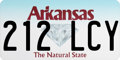 AR license plate 212LCY