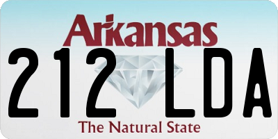 AR license plate 212LDA
