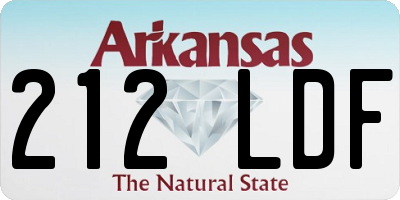 AR license plate 212LDF