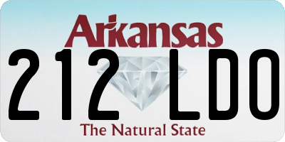 AR license plate 212LDO