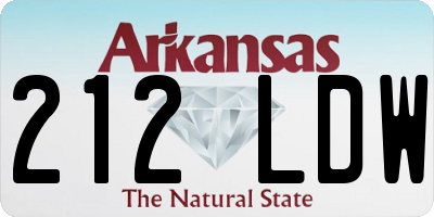 AR license plate 212LDW